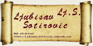 Ljubisav Sotirović vizit kartica